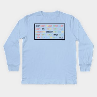 Roadtrip Ships Black and Pastel Love Ship-Names RoadtripTV Boyband Kids Long Sleeve T-Shirt